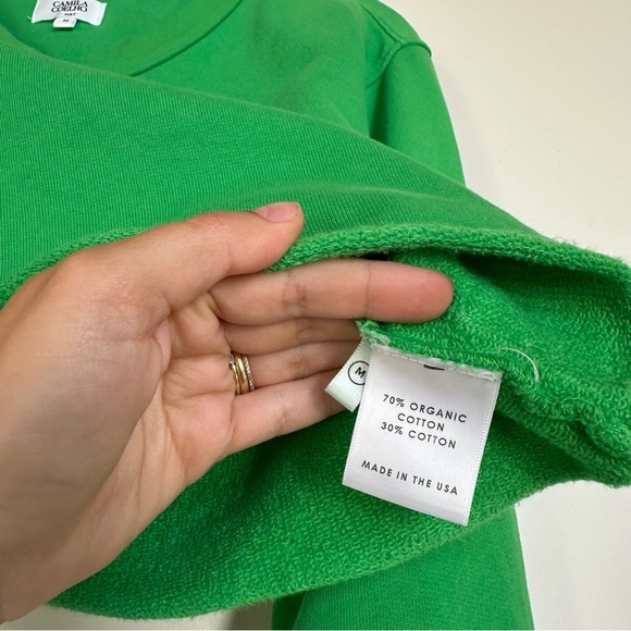 Camila Coelho Sport Sierra Cropped Sweatshirt in Grass Green Size Medium - Picture 7 of 11
